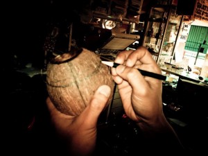 Craft Of Coconut Shell Material Unique And Creative