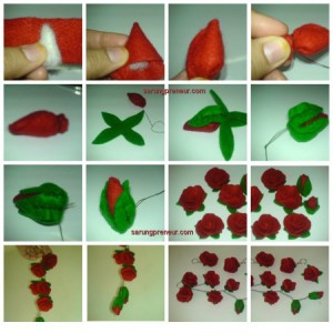 MAKE Rosebud OF FABRIC FLANEL